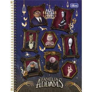 Caderno 01x1 Capa Dura Familia Addams 80fls.-109223-68310