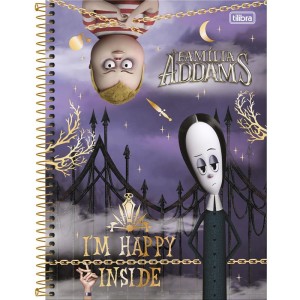 Caderno 01x1 Capa Dura Familia Addams 80fls.-109223-83585