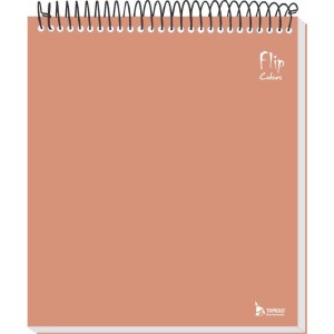 Caderno 01x1 Capa Dura Flip Pessego Pastel Vert 80f-108331-49976