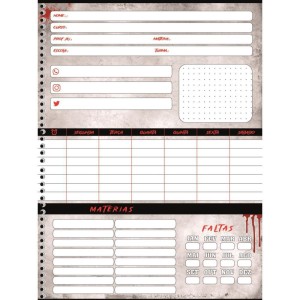 Caderno 01x1 Capa Dura Horror 80f-109708-39111