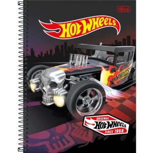 Caderno 01x1 Capa Dura Hot Wheels 80fls.-109244-47123