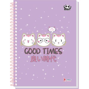 Caderno 01x1 Capa Dura Kawaii 80 Folhas-108333-25884