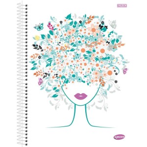 Caderno 01x1 Capa Dura Kbom Feminino 96f-110500-39619