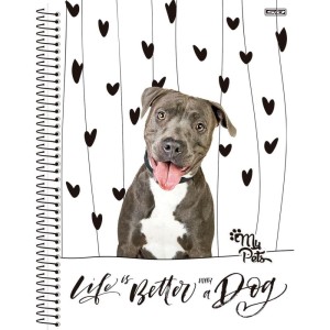 Caderno 01x1 Capa Dura My Pets 80f-109807-57235