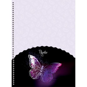 Caderno 01x1 Capa Dura Papilio Holografico 80f-109765-26781