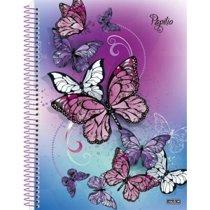 Caderno 01x1 Capa Dura Papilio Holografico 80f-109765-73354