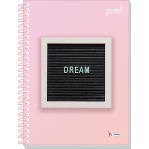 Caderno 01x1 Capa Dura Pastel 80 Folhas-100227-11392