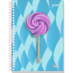 Caderno 01x1 Capa Dura Pastel 80 Folhas-100227-22345