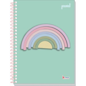 Caderno 01x1 Capa Dura Pastel 80 Folhas-100227-47885