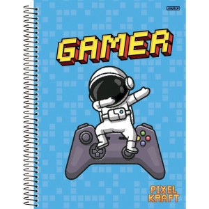 Caderno 01x1 Capa Dura Pixel Kraft 80f-109862-27740