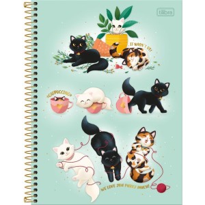 Caderno 01x1 Capa Dura Purrfect Cats 80fls.-109278-23181