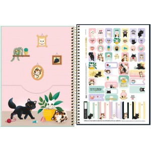 Caderno 01x1 Capa Dura Purrfect Cats 80fls.-109278-25322