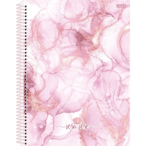 Caderno 01x1 Capa Dura Rosa Rose 80f-109770-37128