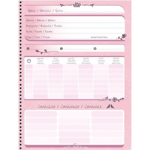 Caderno 01x1 Capa Dura Rosa Rose 80f-109770-38413