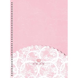 Caderno 01x1 Capa Dura Rosa Rose 80f-109770-66749