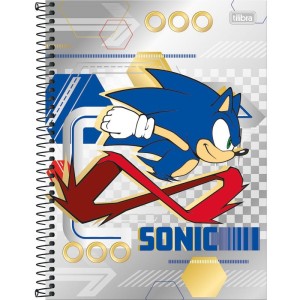 Caderno 01x1 Capa Dura Sonic 80fls.-109226-15335