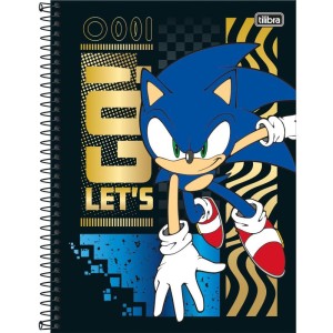 Caderno 01x1 Capa Dura Sonic 80fls.-109226-35819