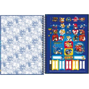 Caderno 01x1 Capa Dura Sonic 80fls.-109226-58938