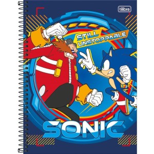 Caderno 01x1 Capa Dura Sonic 80fls.-109226-73164