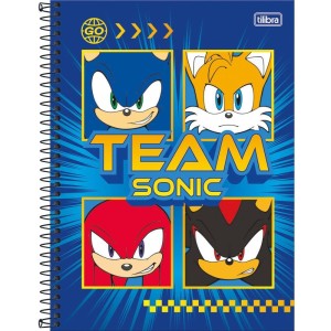 Caderno 01x1 Capa Dura Sonic 80fls.-109226-88997