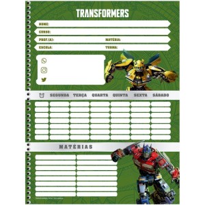 Caderno 01x1 Capa Dura Transformers 80f-109713-43150