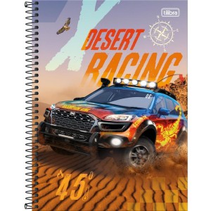 Caderno 01x1 Capa Dura X-racing 80fls.-110107-83251