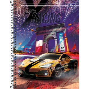 Caderno 01x1 Capa Dura X-racing 80fls.-110107-97238