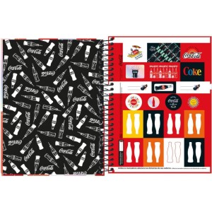 Caderno 01x1 Cp.dura Colegial Coca Cola 80fls.-109203-98597