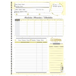 Caderno 01x1 Cp.dura Colegial Happen Glitter 80f-109774-58348