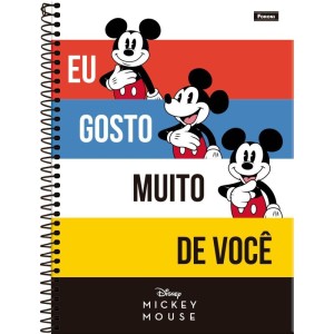 Caderno 10x1 Capa Dura Mickey Libras 160f-110541-47803