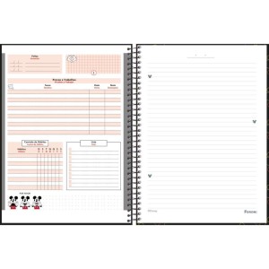 Caderno 10x1 Capa Dura Mickey Libras 160f-110541-92929