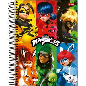 Caderno 10x1 Capa Dura Miraculous 160fls.-110447-69575