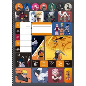 Caderno 10x1 Capa Dura Naruto 160f-109725-55044