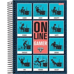 Caderno 10x1 Capa Dura Player 1 160fls.-090184-12800