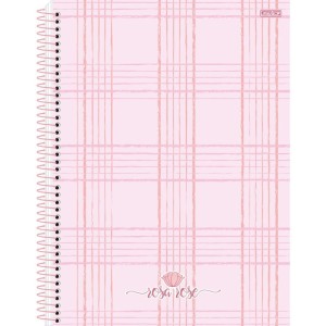 Caderno 10x1 Capa Dura Rosa Rose 160f-109771-16752