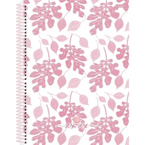 Caderno 10x1 Capa Dura Rosa Rose 160f