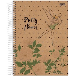 Caderno 10x1 Capa Dura Tinker Bell Kraft 160fls.-110442-36869