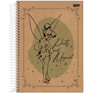 Caderno 10x1 Capa Dura Tinker Bell Kraft 160fls.-110442-55480