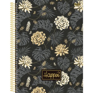 Caderno 10x1 Cp.dura Colegial Happen Glitter 160f-109775-46317