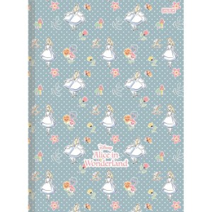 Caderno Brochura 1/4 Capa Dura Alice In Wonderland 80f-109735-30886