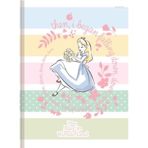 Caderno Brochura 1/4 Capa Dura Alice In Wonderland 80f-109735-45864