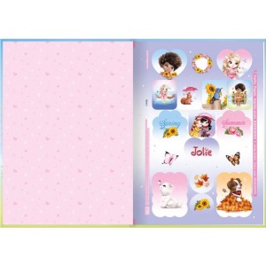 Caderno Brochura 1/4 Capa Dura Jolie 80fls.-110102-52527