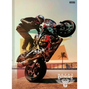 Caderno Brochura 1/4 Capa Dura Motos Extreme 80f-109872-42058