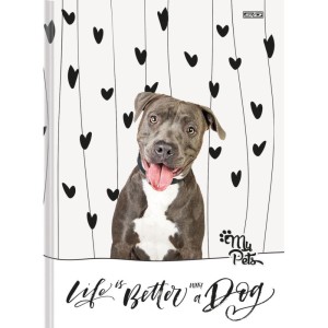 Caderno Brochura 1/4 Capa Dura My Pets 80f-109813-43449