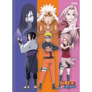 Caderno Brochura 1/4 Capa Dura Naruto 80f-109729-51278