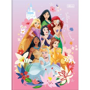 Caderno Brochura 1/4 Capa Dura Princesas 80fls.-109217-60973