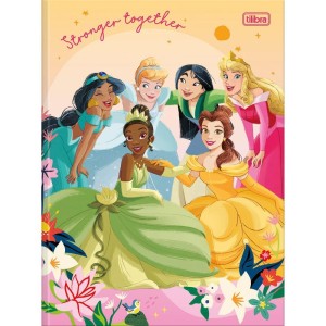 Caderno Brochura 1/4 Capa Dura Princesas 80fls.-109217-92659