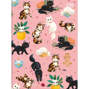 Caderno Brochurao Capa Dura Purrfect Cats 80fls.-109280-49214