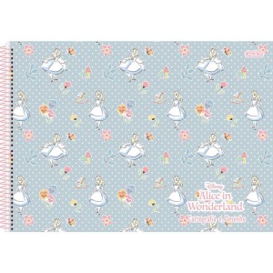 Caderno Desenho Univ Capa Dura Alice In Wonderland 60f-109736-32473