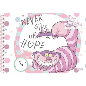 Caderno Desenho Univ Capa Dura Alice In Wonderland 60f-109736-33841